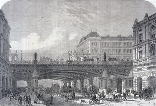 Holborn Viaduct, London, 1867. Artist: FW