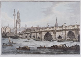 London Bridge (old), London, 1790. Artist: Joseph Constantine Stadler
