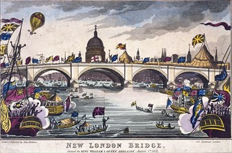 London Bridge (new), London, 1831. Artist: Anon