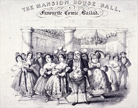 'The Mansion House Ball, a Favourite Comic Ballad', 1825. Artist: Anon