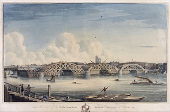 New London Bridge, London, 1827. Artist: G Yates