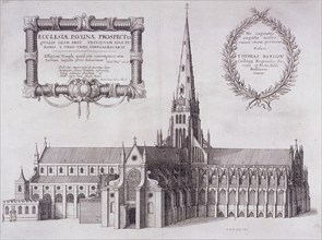St Paul's Cathedral (old), London, 1657. Artist: Wenceslaus Hollar