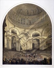 St Paul's Cathedral (new) interior, London, c1852. Artist: Andrew Maclure