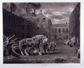 East end of Whitbread's Brewery, Chiswell Street, Islington, London, 1792. Artist: George Garrard
