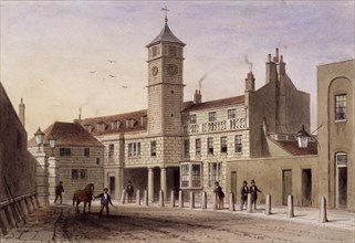 View of Bridge House in Bridge Yard, Tooley Street, Bermondsey, London, 1846. Artist: Unknown