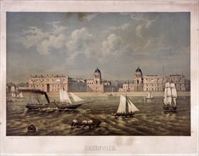 Greenwich Hospital, Greenwich, London, c1850. Artist: Anon