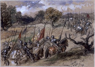 'On the March', 1874. Artist: Sir John Gilbert