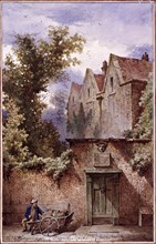 Nell Gwynne's house, Bagnigge Wells, St Pancras, London, 1865. Artist: Waldo Sargeant