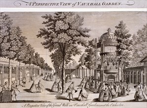 Vauxhall Gardens, Lambeth, London, c1750. Artist: Anon