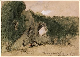 Pevensey Castle, East Sussex, 1865. Artist: Sir John Gilbert