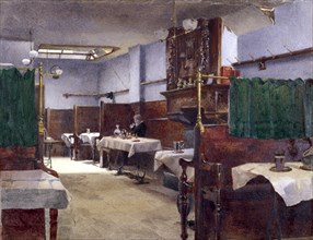 Cock Tavern, Fleet Street, London, 1881. Artist: John Crowther