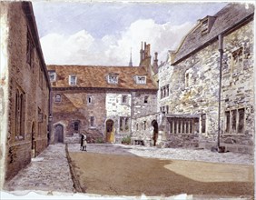 Wash house court, Charterhouse, London, 1884. Artist: John Crowther