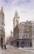 St James Garlickhythe, Upper Thames Street, London, 1882. Artist: John Crowther