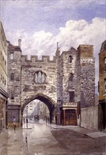 St John's Gate, Clerkenwell, London, 1884. Artist: John Crowther