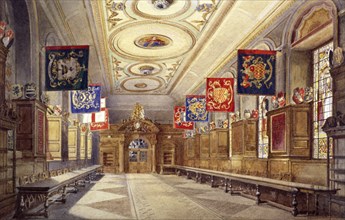 Interior of Stationers' Hall, London, 1890. Artist: John Crowther