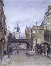 Ludgate Circus, London, 1881. Artist: John Crowther