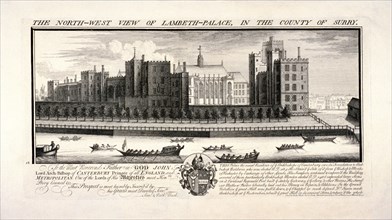 Lambeth Palace, London, 1745. Artist: Pierre-Charles Canot