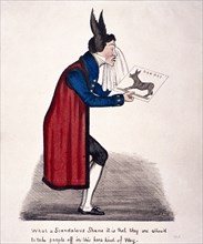 Caricature of Sir John Key, c1830. Artist: Anon