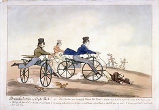'Perambulators in Hyde Park!', London,  1819. Artist: Anon