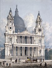 St Paul's Cathedral, London, 1810. Artist: George Shepherd
