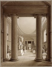 Egyptian Gallery in the British Museum, London, c1840. Artist: Robert Havell