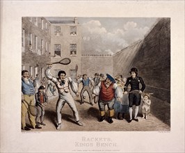 King's Bench Prison, Southwark, London, c1825. Artist: Theodore Lane