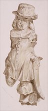 Carved figure in oak, 1834. Artist: William Henry Kearney