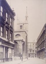 St Mary Axe and St Andrew Undershaft, London, 1911. Artist: Anon
