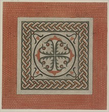 Mosaic pavement from the British Museum, Holborn, London, 1812. Artist: Anon