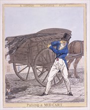 'Passing a Mud Cart', 1821. Artist: Richard Dighton