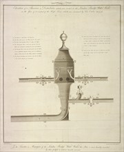 Elevation plan of a receiver and distributor at the London Bridge Waterworks, 1780 (1788). Artist: John Foulds