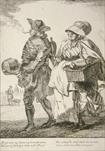 Two spoon sellers, Cries of London, 1760. Artist: Paul Sandby