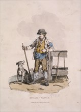 A drover and his dog, Provincial Characters, 1813. Artist: Anon