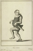 'Merry Andrew', possibly a jester or fool, Cries of London, (c1688?). Artist: Pierce Tempest