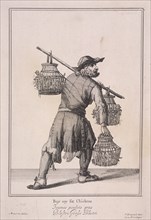 'Buy my fat Chickens', Cries of London, (1688?). Artist: Anon