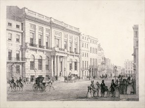 View of Oxford and Cambridge University Club, in Pall Mall, Westminster, London, c1840. Artist: Anon