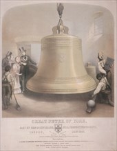 View of the Great Peter of York bell, 1845. Artist: AR Grieve