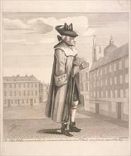 'The Old Soldier remarkable for constant attendance at St Paul's', c1760. Artist: C Mosely