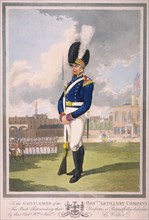 Military figure in the uniform of the Honourable Artillery Company, 1803. Artist: Anon