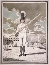 Military figure in the uniform of the Bloomsbury and Inns of Court Association, 1803. Artist: Anon