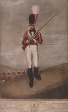 Military figure in the uniform of the Royal Westminster Regiment of Volunteers, c1800. Artist: John Dunn