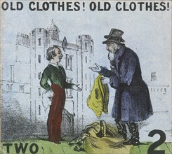 'Old Clothes! Old Clothes!', Cries of London, c1840. Artist: TH Jones
