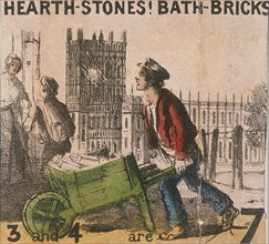 Hearth-stones! Bath-bricks!', Cries of London, c1840. Artist: TH Jones