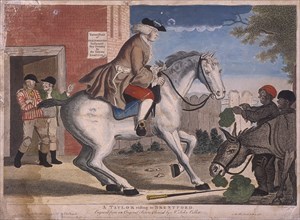 'A Taylor riding to Brentford', 1786. Artist: TS Stayner
