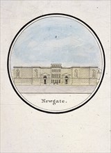 View of Newgate Prison, Old Bailey, London, 1794. Artist: Anon
