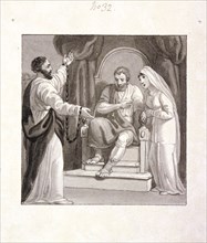 St Paul before the Governor of Caesarea, Felix, and his Wife, Drusilla', c1810-1844. Artist: Henry Corbould