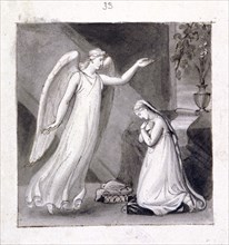 'The Annunciation', 19th century. Artist: Corbould Family