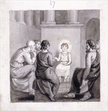 'The Child Jesus in the Temple', 19th century. Artist: Corbould Family
