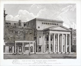 View of the Haymarket Theatre, Westminster, London, 1822. Artist: Thomas Dale