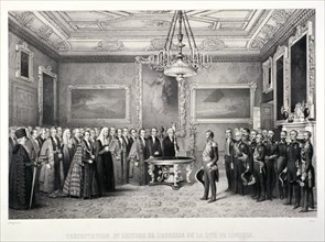 Lord Mayor, Sir William Magnay, Windsor Castle, Berkshire, 1844. Artist: Jacques Francois Gauderique Llanta